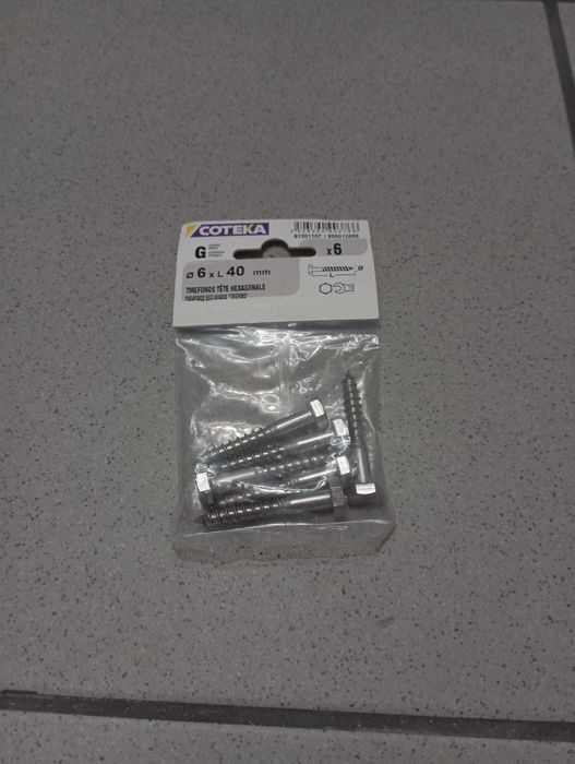 Parafuso Sextavado 6X40mm NOVO