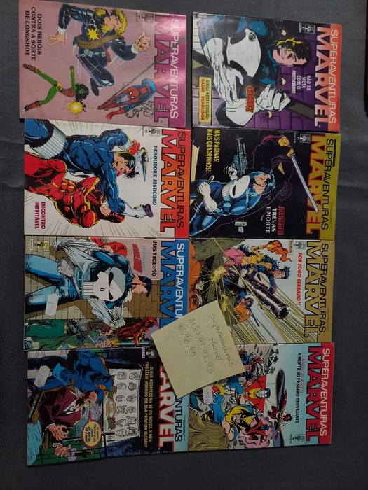 Várias BD, Teia Aranha, fantasma, Hulk, homem Aranha, capitão América