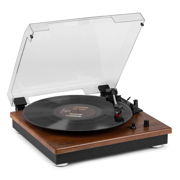 Gramofon Audizio RP112L jasno brązowy Retro Vintage Odtwarzacz na Płyty Winylowe