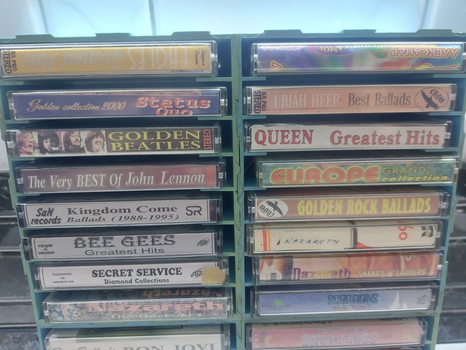 Аудио кассеты б/у Scorpions,  Kiss, Oueen,, Europe