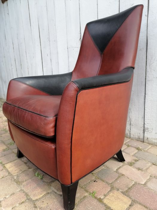 Fotel skórzany art deco Mol&Geurts