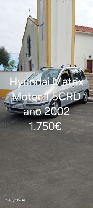 Hyundai Matrix 1.5 CRDI-DIESEL ano2002 insp3/2027 Aceito retomas