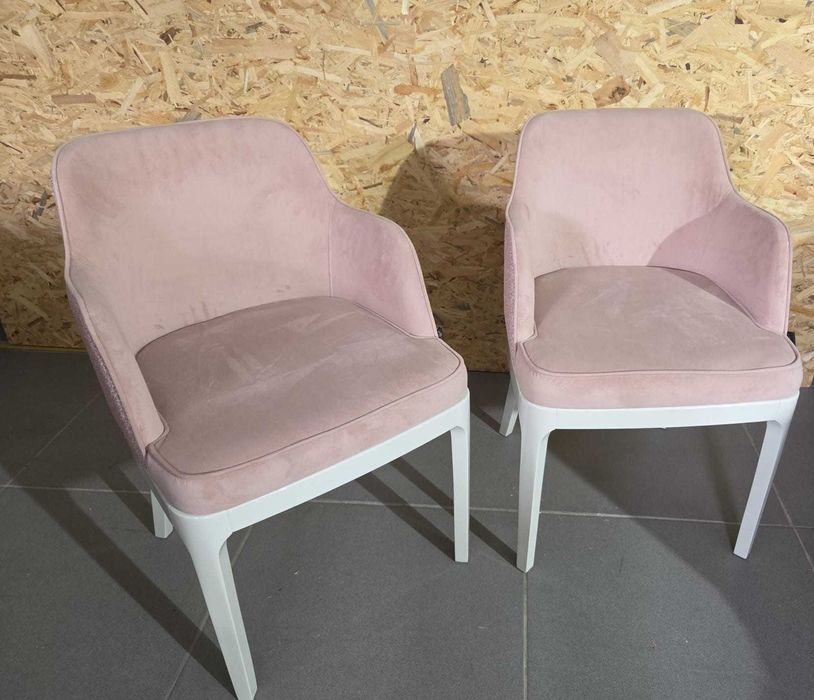 Conjunto de 2 cadeiras rosa