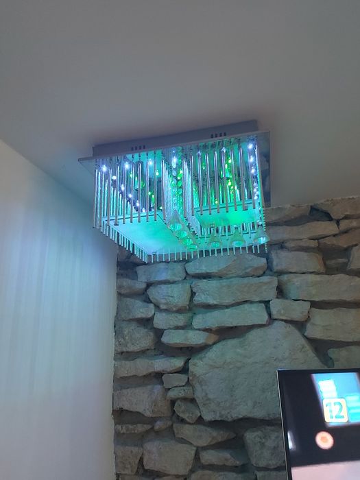 Lampa plafon kryształy kryształki kolory