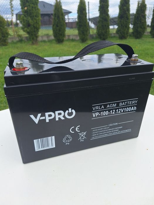 Akumulator AGM V-Pro 12v 100Ah UPS  Off-grid  SOH 100%