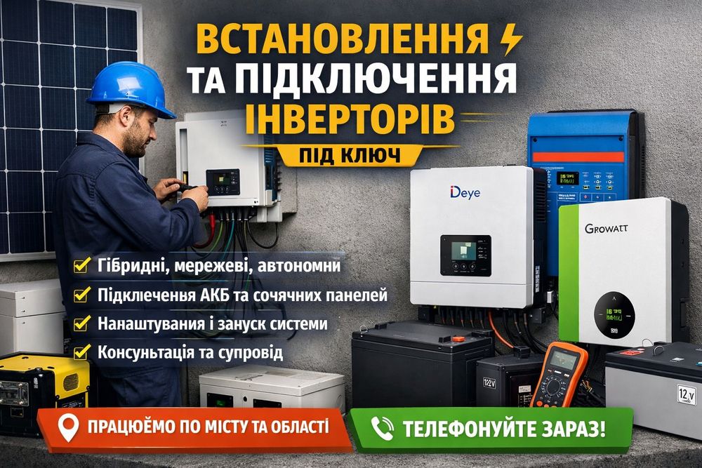 Встановлення та налаштування інверторів