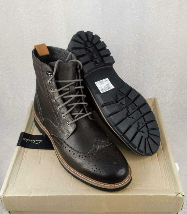 Ботинки CLARKS Batcombe Lord Оригинал Нат. КОЖА На Меху