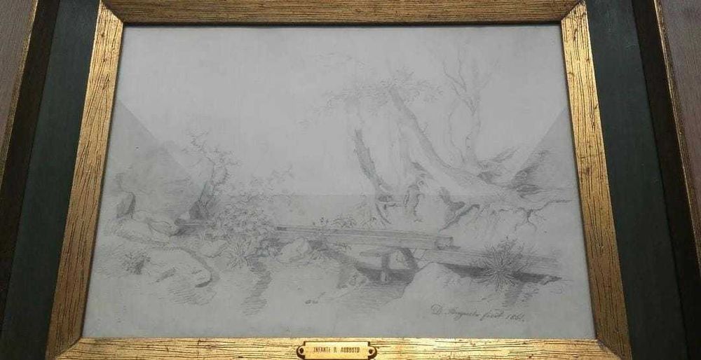 desenho original de autoria do Infante Dom Augusto de Bragança (1861)
