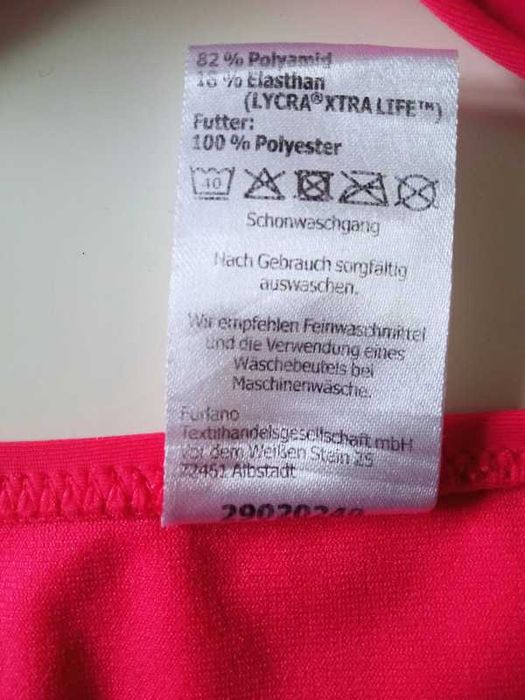 Queentex damski strój kąpielowy koralowy dwuczęściowy r 38