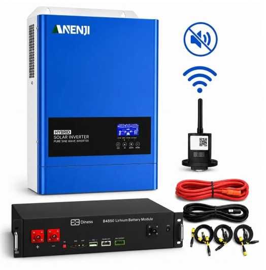 LiFePO4 12V/100Ah Акумулятор CyperOcean з BMS 100 А Інвертор Комплекти АКБ Инвертор Аккумулятор