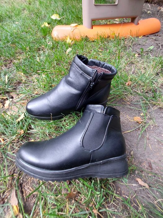 Polbuty skórzane 37 ocieplane