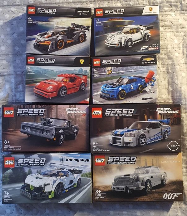 Lego speed champions Ferrari F40 Porsche 911 Mclaren Camaro DB5 Charge