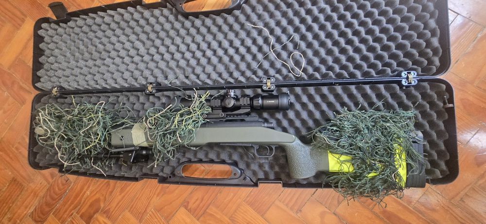 Sniper Airsoft + Mira + Case