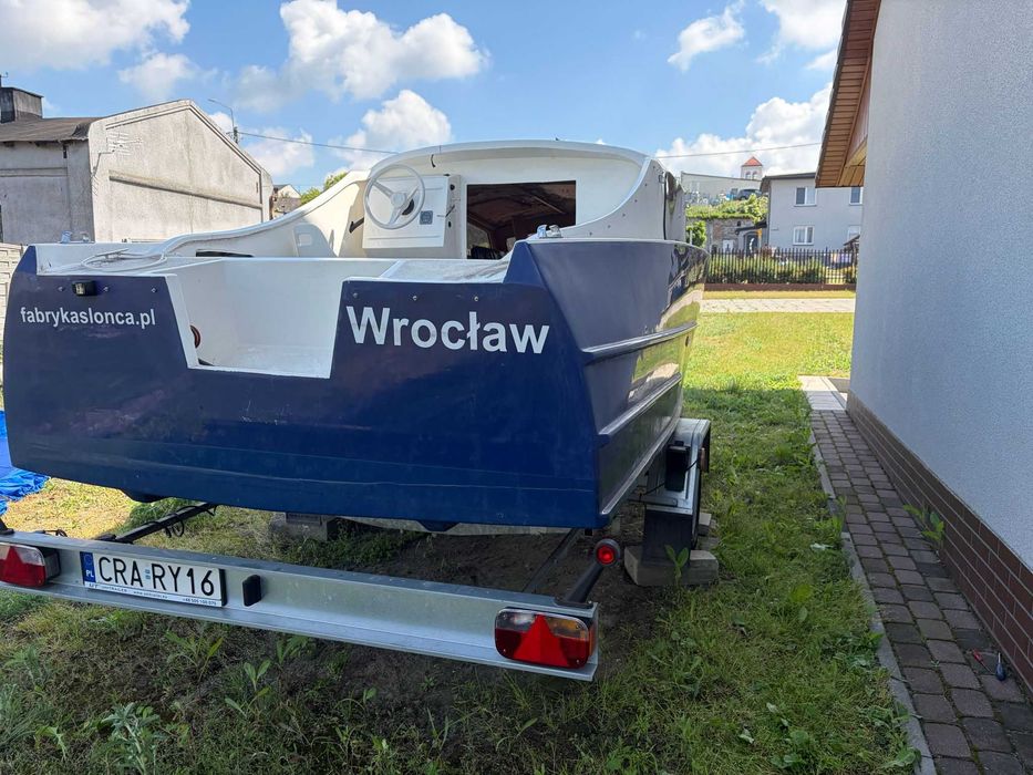 Łódź motorowa elektryczna z silnikiem Haswing 2HP  + nowa przyczepa Temared 5 nowa cena!