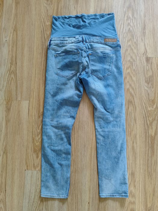 Spodnie jeansy dżinsy ciążowe przetarcia r. 38 H&M