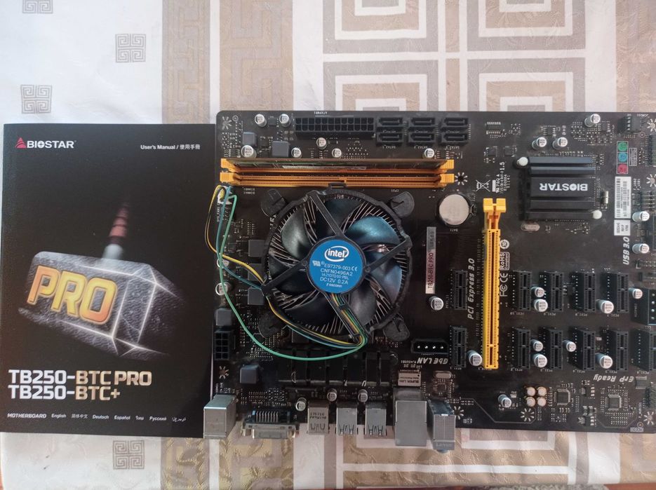 Материнские платы Asrock H110 BTC pro + проц.G3900: 1 400 грн ...