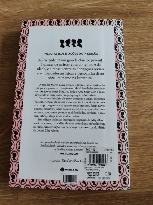 Livro mulherzinhas de Louisa Mau Alcott