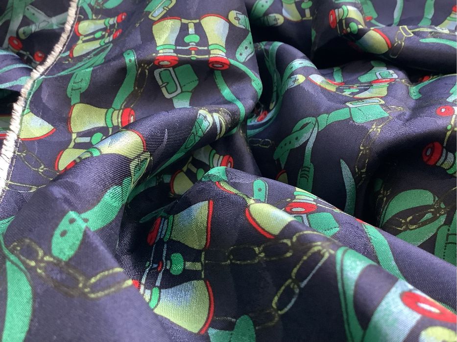 Відрізок тканини шовк 100%,лен, віскоза