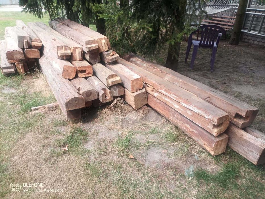 Belki drewniane z rozbiórki domu