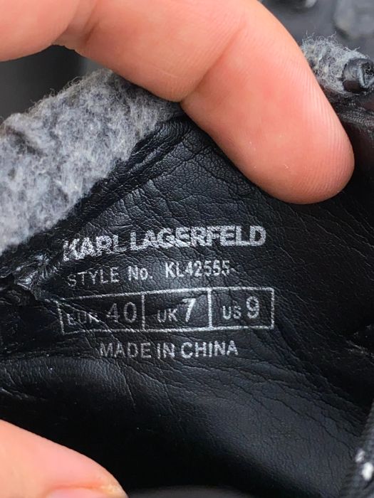 Karl Lagerfeld Trekka II Hiker Fleece r. 40 - eleganckie trzewiki