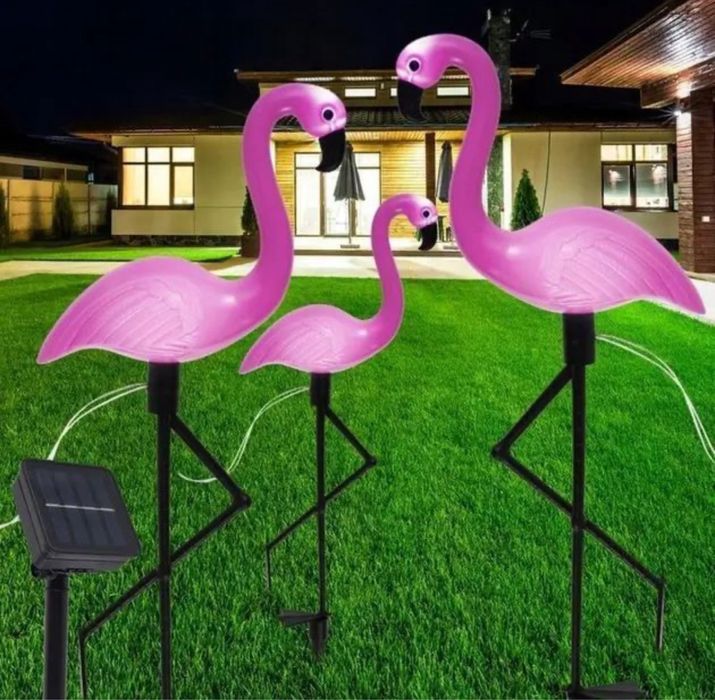 Садовый светильник Фламинго набор из 3 шт
