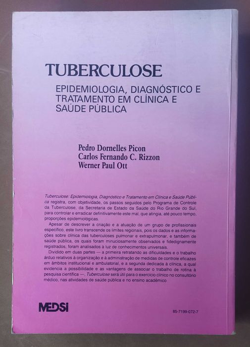 Tuberculose- Epidemiologia, Diagnóstico e Tratamento em Clinica e Saúde Pública