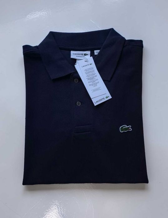 Lacoste 100% Bawełna S M L XL XXL Granatowy Męski Polo