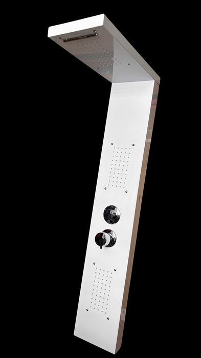 Panel prysznicowy biały.