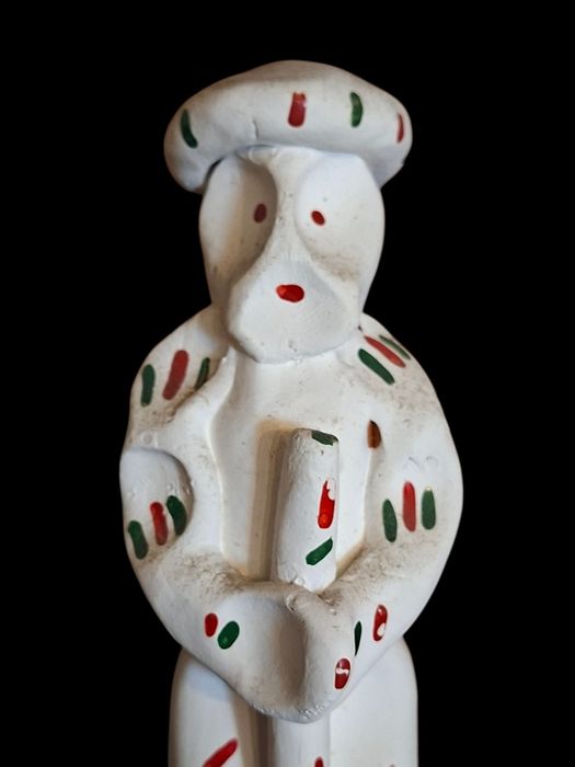 Boneco apito antigo em barro artesanato popular mallorquina de Mallorca