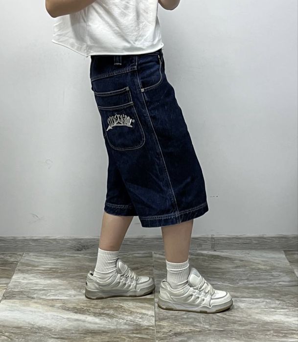 Вінтажні широкі реп шорти з вишивкою BAGGY rap shorts usa широкие реп шорты бегги