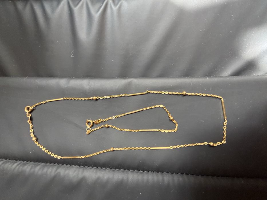 Conjunto colar e pulseira banhado a ouro para senhora ZRC