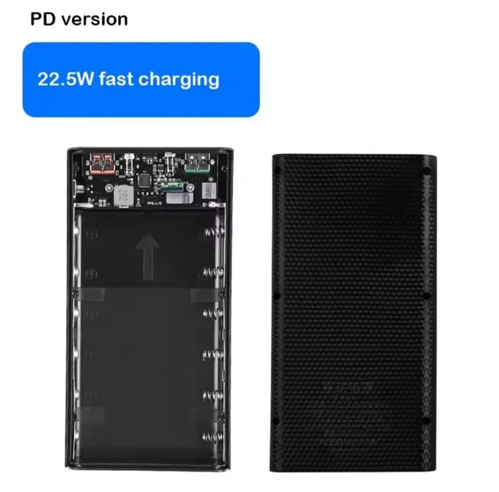 Повербанк корпус на 4 батареи 21700 быстрая зарядка.