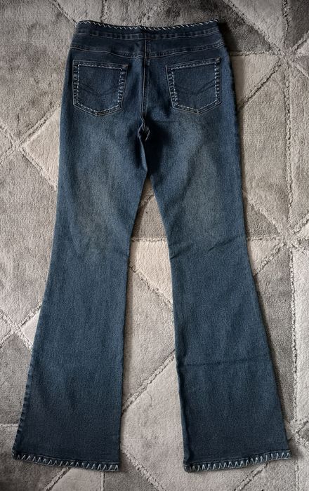 Spodnie jeans, jeansowe, vintage, dzwony, M (38)