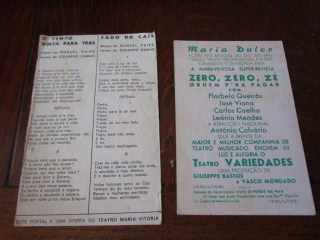 postais antigos cinema revista Calvário Laura Alves Maria Dulce Mourão