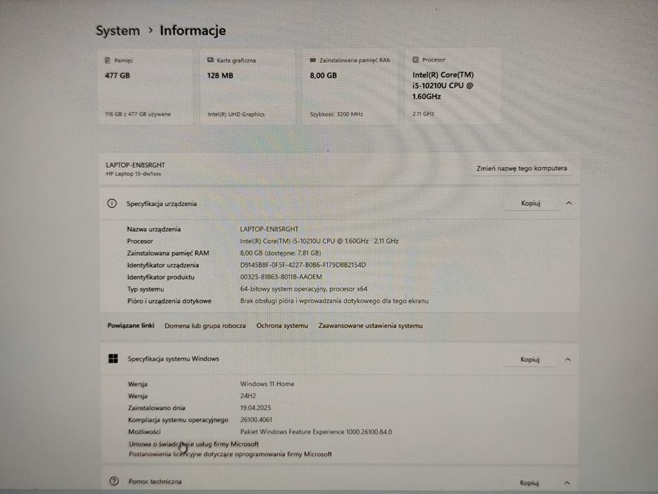 HP Intel Core i5 10th Gen