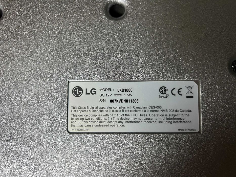 LG LKD1000 Dynamic Controller Control Panel64585571573251121