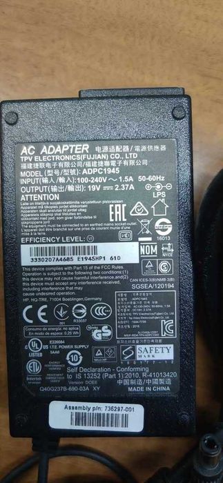 Carregador  Ac Adapter 19V 2,37A