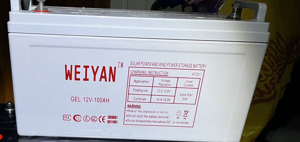 Акумулятор гелевий AGM 100A/h