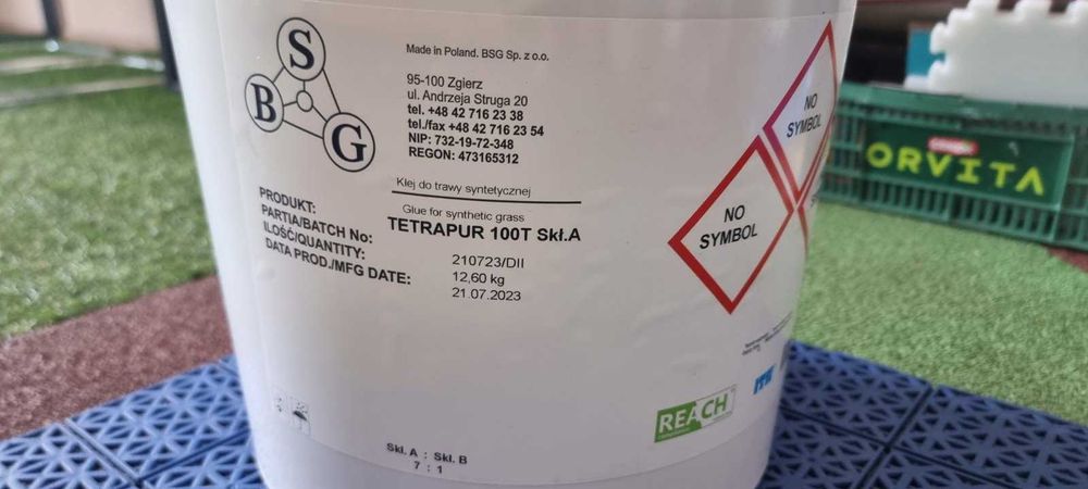 Клей для штучної трави резинової плитки Tetrapur Т100 15кг