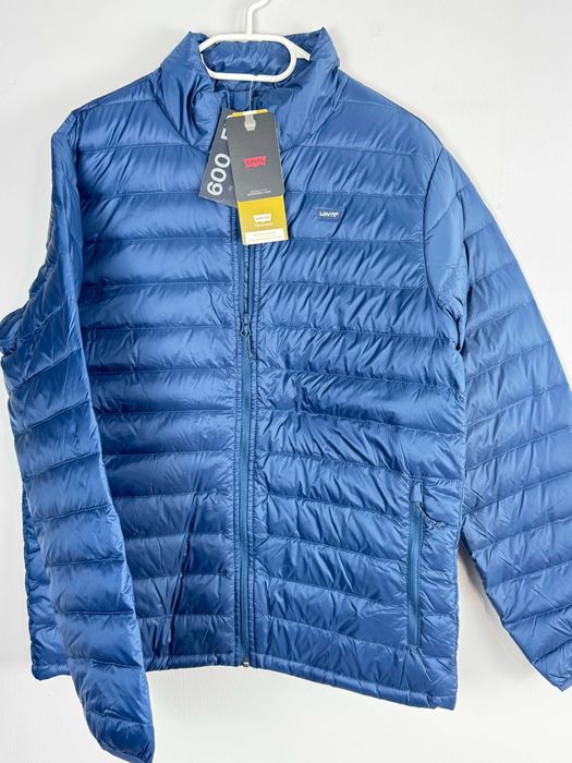 Levis kurtka meska S nowa pikowana lekka niebieska