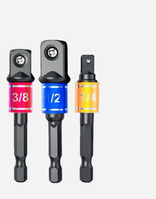 адаптер перехідник 1/2 1/4 3/8 Набір для шуруповерта гайковерта