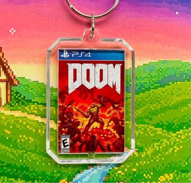 Brelok DOOM - mini okładka gry PS4