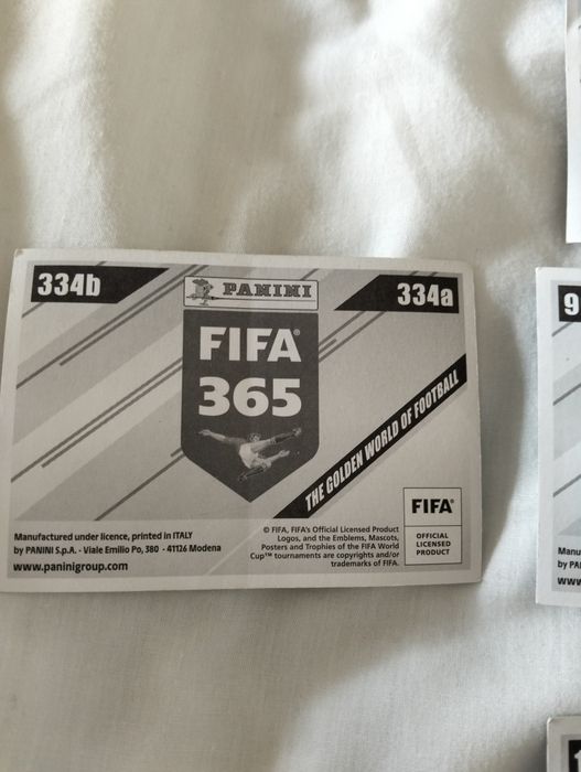 Cartas colecionáveis FIFA 365