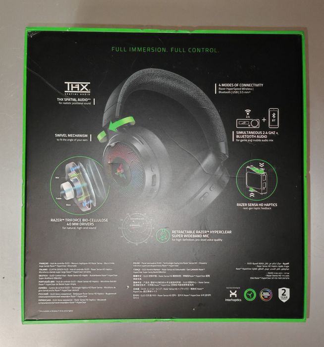 Auscultadores Razer Kraken V4 PRO - OLED - Sensa HD/Bluetooth