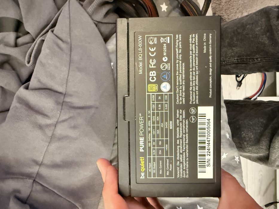 Zasilacz komputerowy BeQuiet Pure Power L8-600W 80PLUS
