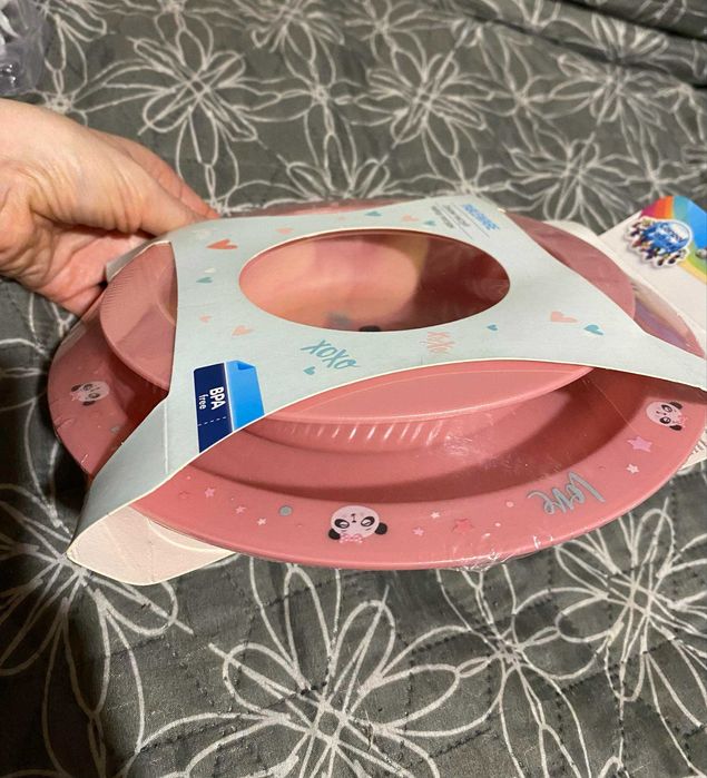 talerzyk z miseczką zestaw - nowy