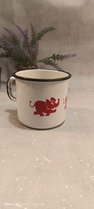 Garnek emaliowany Silesia Rybnik vintage