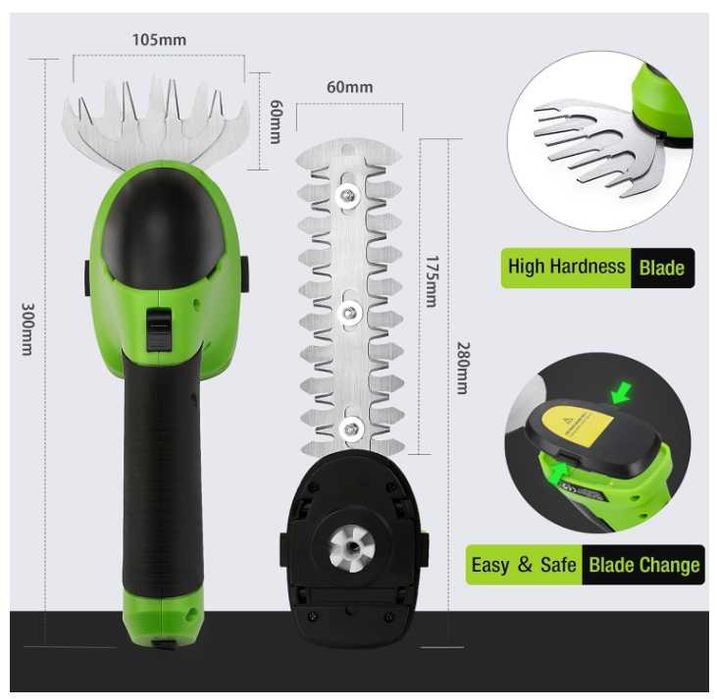 Bezprzewodowe nożyce do trawy i żywopłotu WORKPRO 7.2V 2000mAH