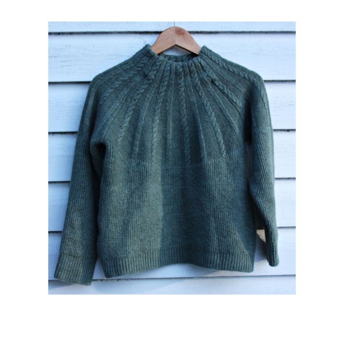 Zielony sweter Mango