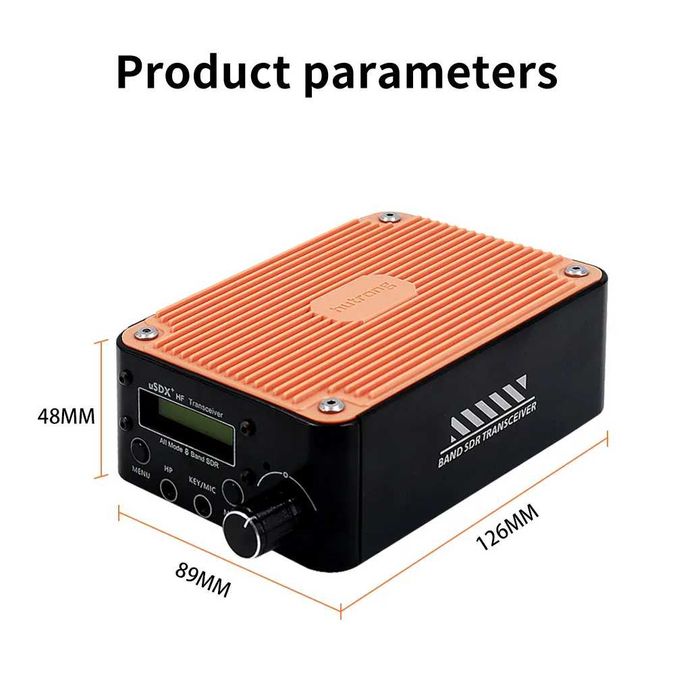 Rádio SDR uSDX+ Plus V2 – Multibanda (8 bandas) – Como novo